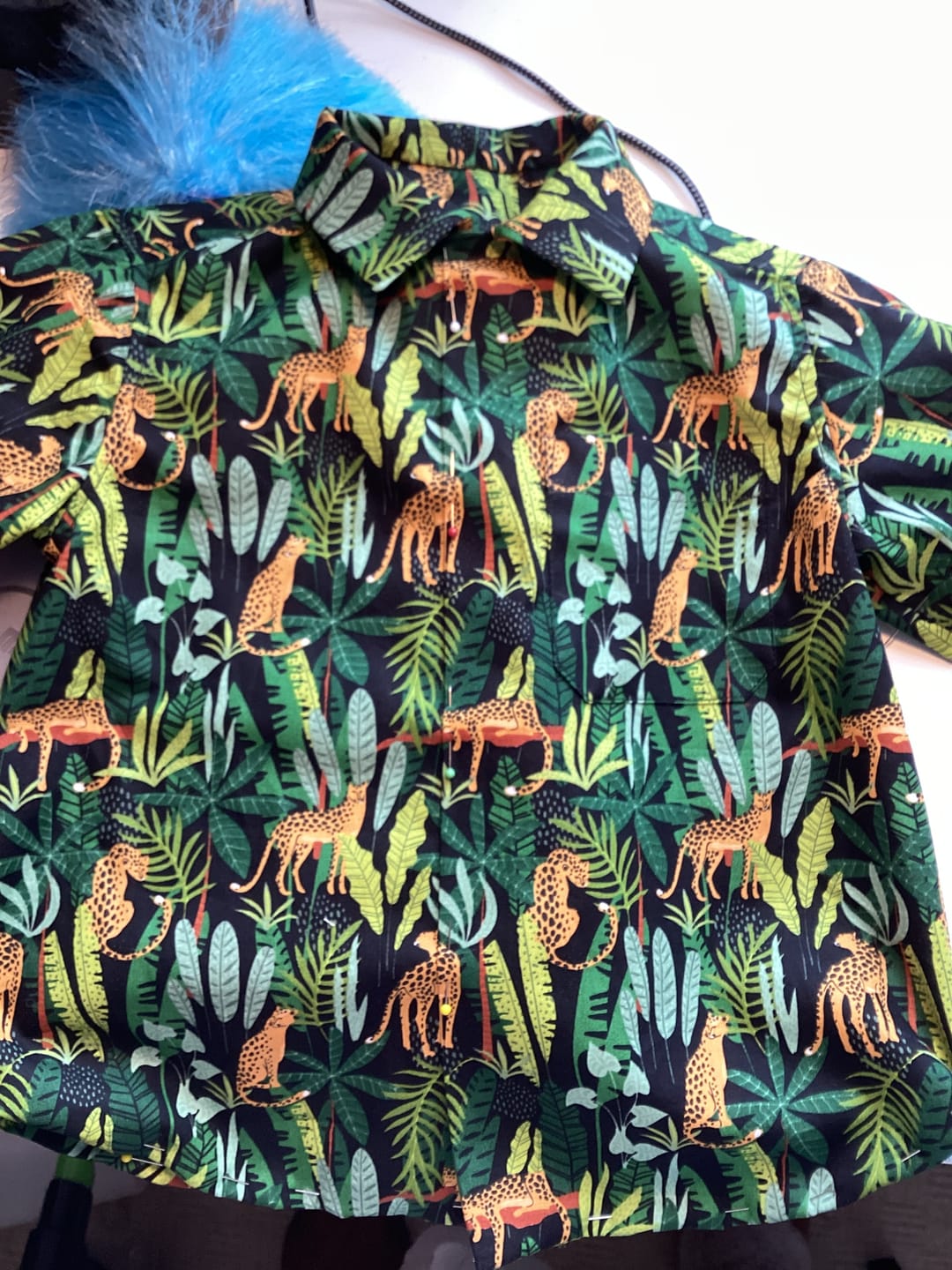 Customer photo review of Jungle Leopards Rose & Hubble Cotton Poplin Fabric
