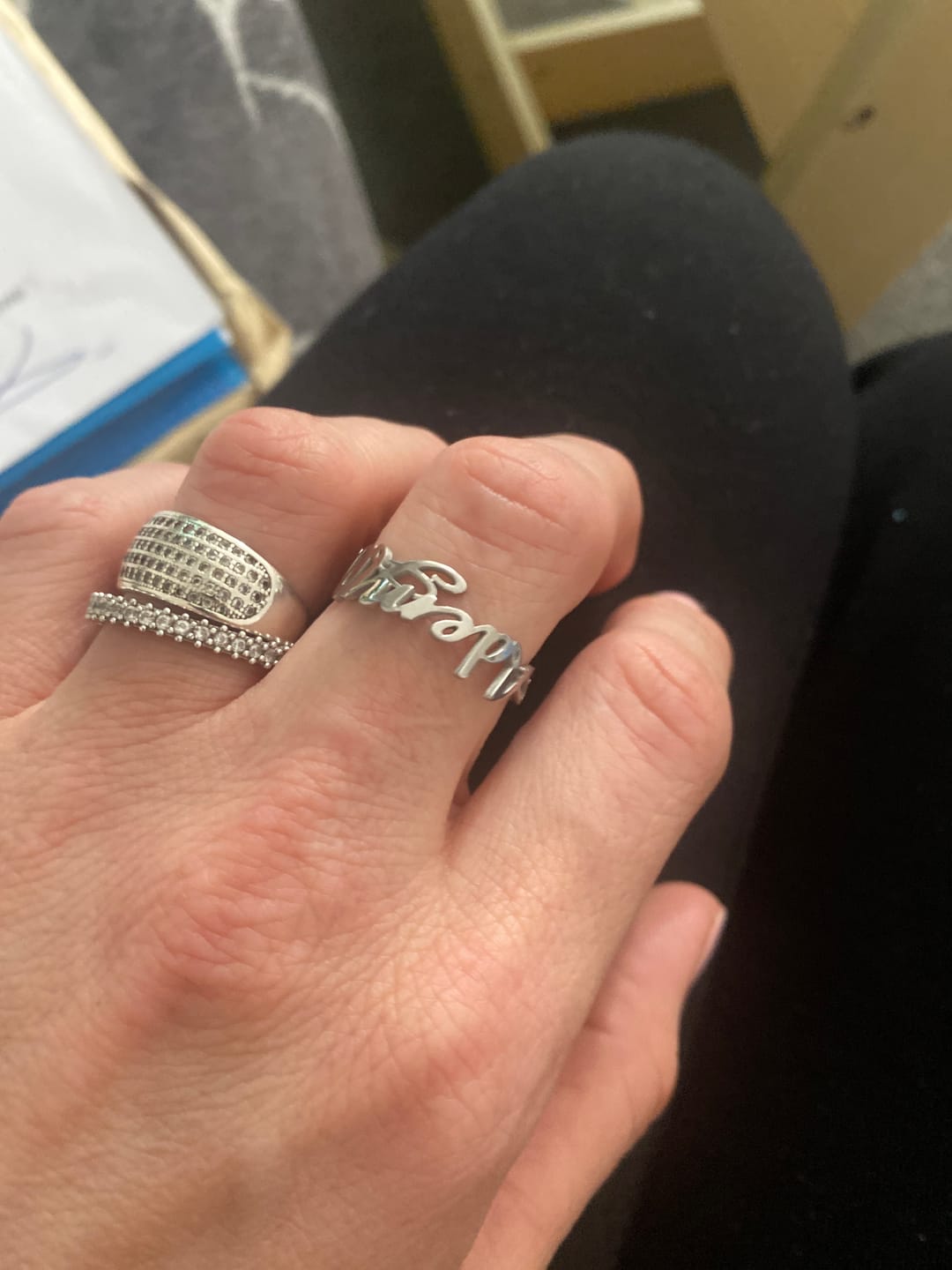 Customer photo review of Bague Deux Prénoms Personnalisable