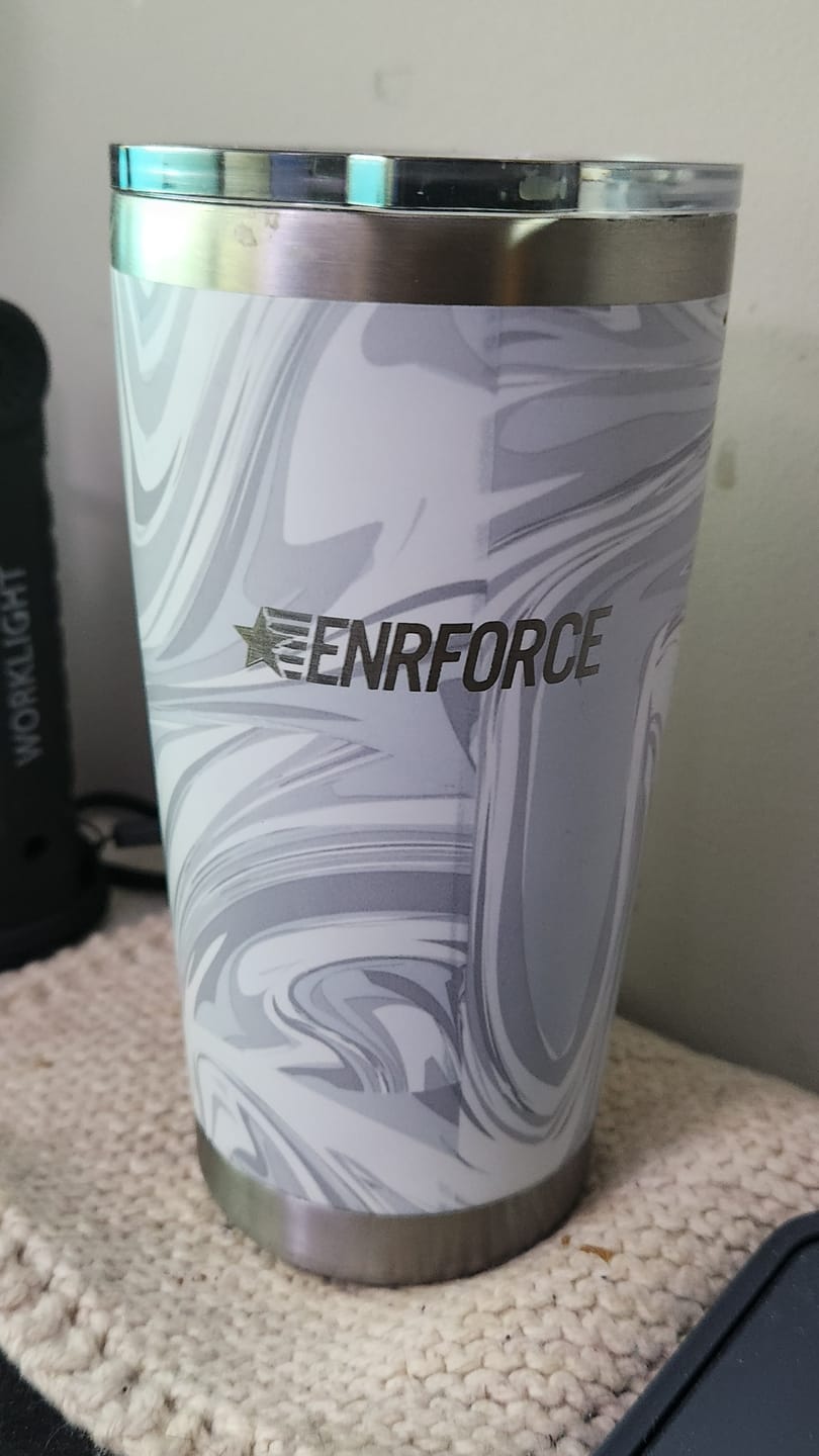 Customer photo review of 20 OZ Soft Matte Tumbler
