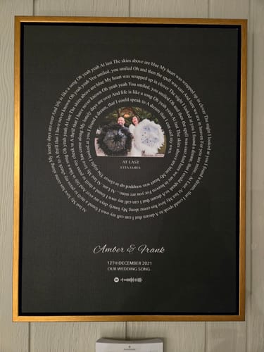 Customer photo review of Custom Music Canvas