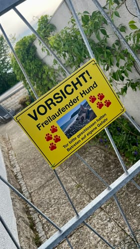 Customer photo review of Personalisierbares -Foto- Schild "Vorsicht"