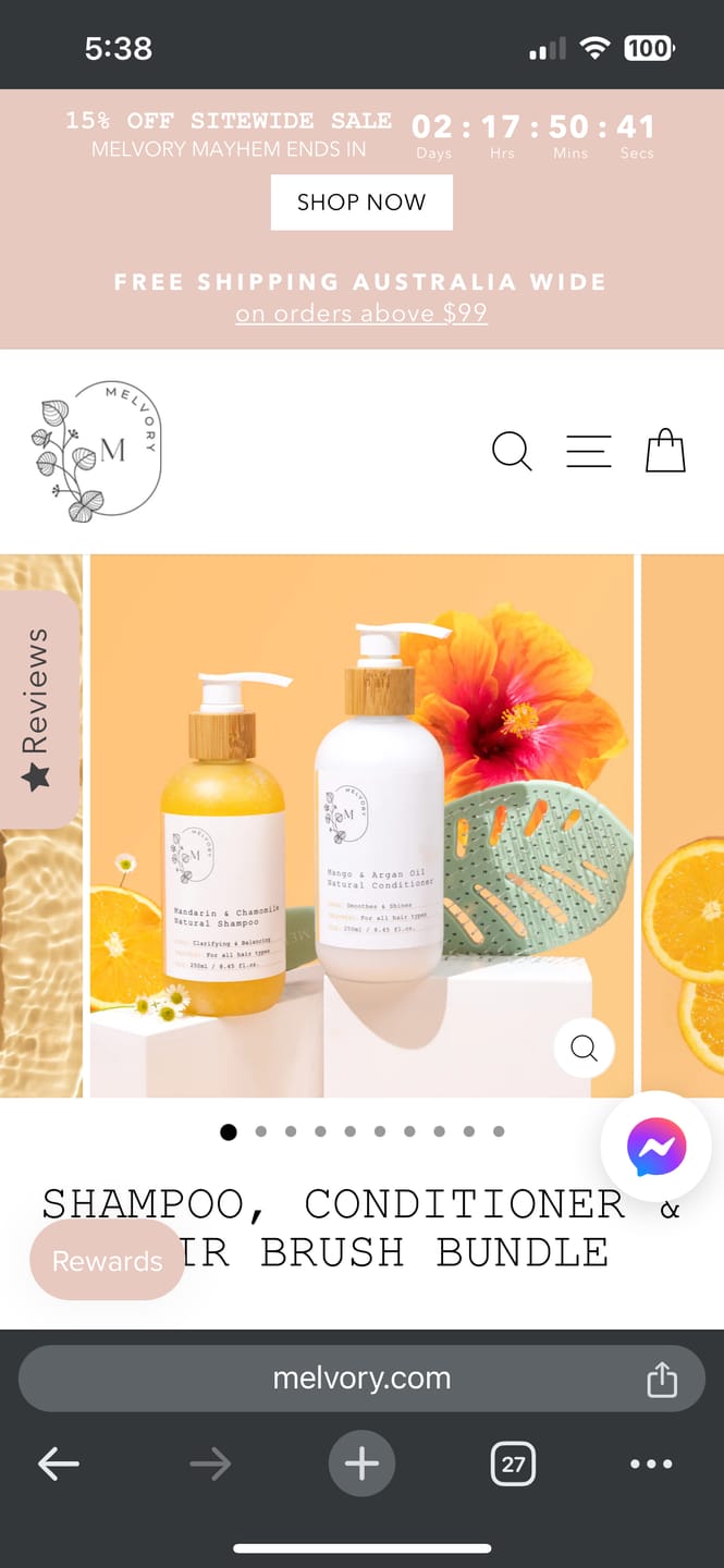 Customer photo review of SHAMPOO & CONDITIONER BUNDLE