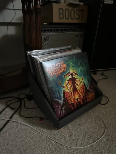 Customer photo review of Record Roots Tabletop Storage System