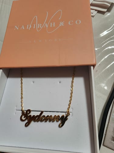 Customer photo review of Personalized Name Necklace