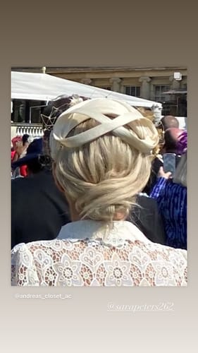 Customer photo review of Honeycomb Weave Sinamay 3D Halo Headband HA008