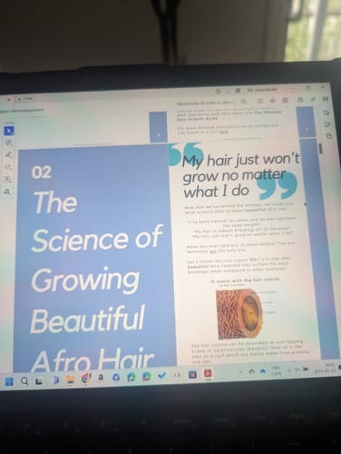 Customer photo review of The Ultimate Hair Growth Guide eBook