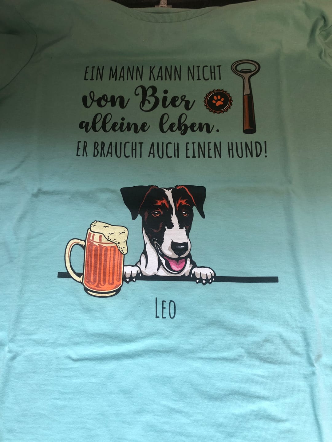 Customer photo review of Bier & Wuff - Individuelles T-Shirt
