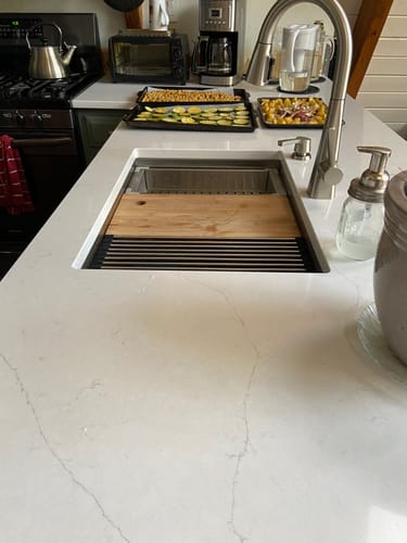 Customer photo review of 28" Workstation Sink - 8" Depth - Single Bowl - Offset Drain Left (5LS28L-8)