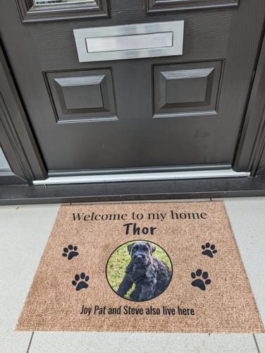 Customer photo review of Own photo - Personalised doormat