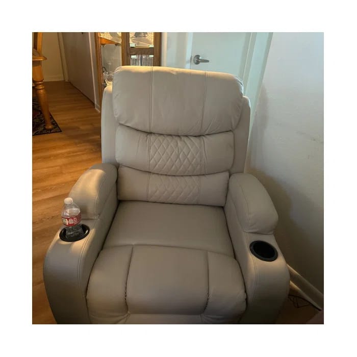 Customer photo review of Power Lift Chair Recliner for Elderly with Vibrated Massage & Heat with Pockets, Cup Holders & USB Port (Beige)