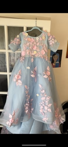 Customer photo review of Baby Girl and Toddler Pageant Flower Girl Dress Birthday Party Princess Trailing Dress