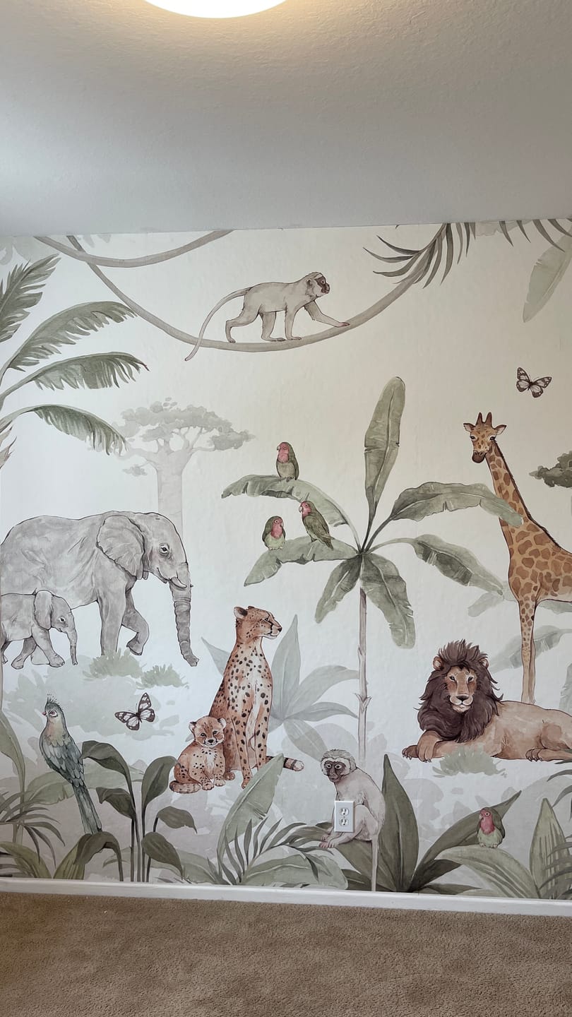 Customer photo review of African Safari Wallpaper Mural