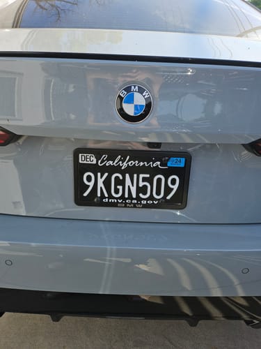 Customer photo review of 2011-2022 CALIFORNIA LICENSE PLATE DMV.CA.GOV - BLACK WITH WHITE TEXT 6"x12" (156.5mm x 305mm)
