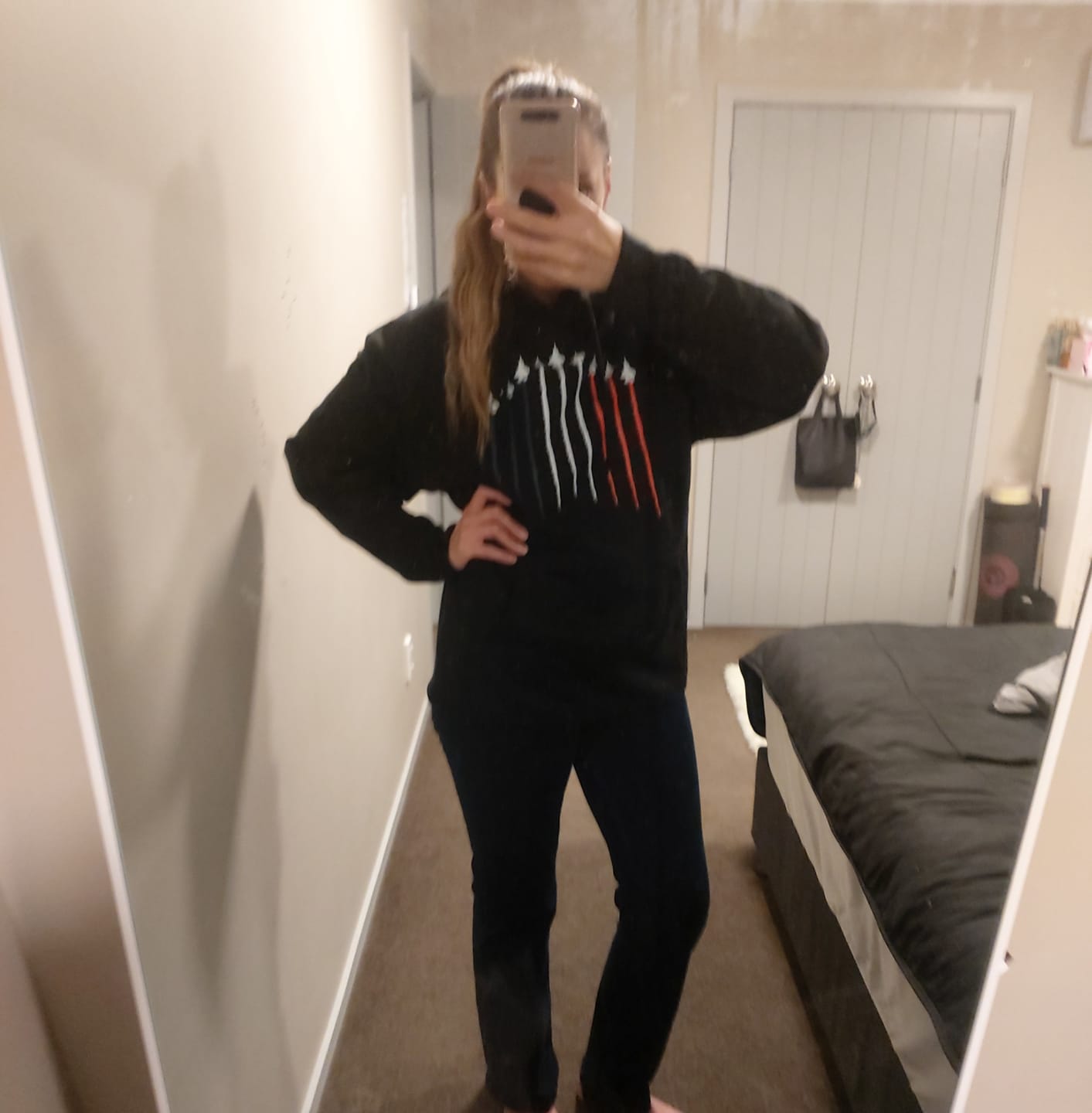 Customer photo review of USA Plane Hoodie
