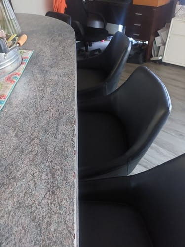 Customer photo review of Gatlin Leatherette Kitchen Bar Stool in Black