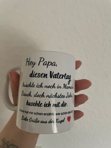 Customer photo review of Papa Tasse - Geschenk für werdende Väter - personalisierbar