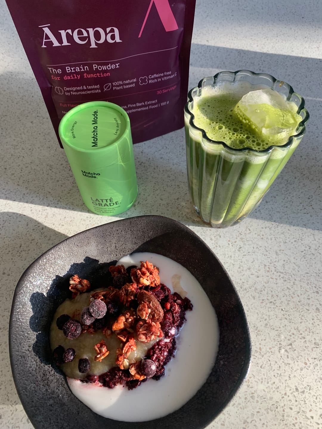 Customer photo review of Unsweetened Matcha Latte