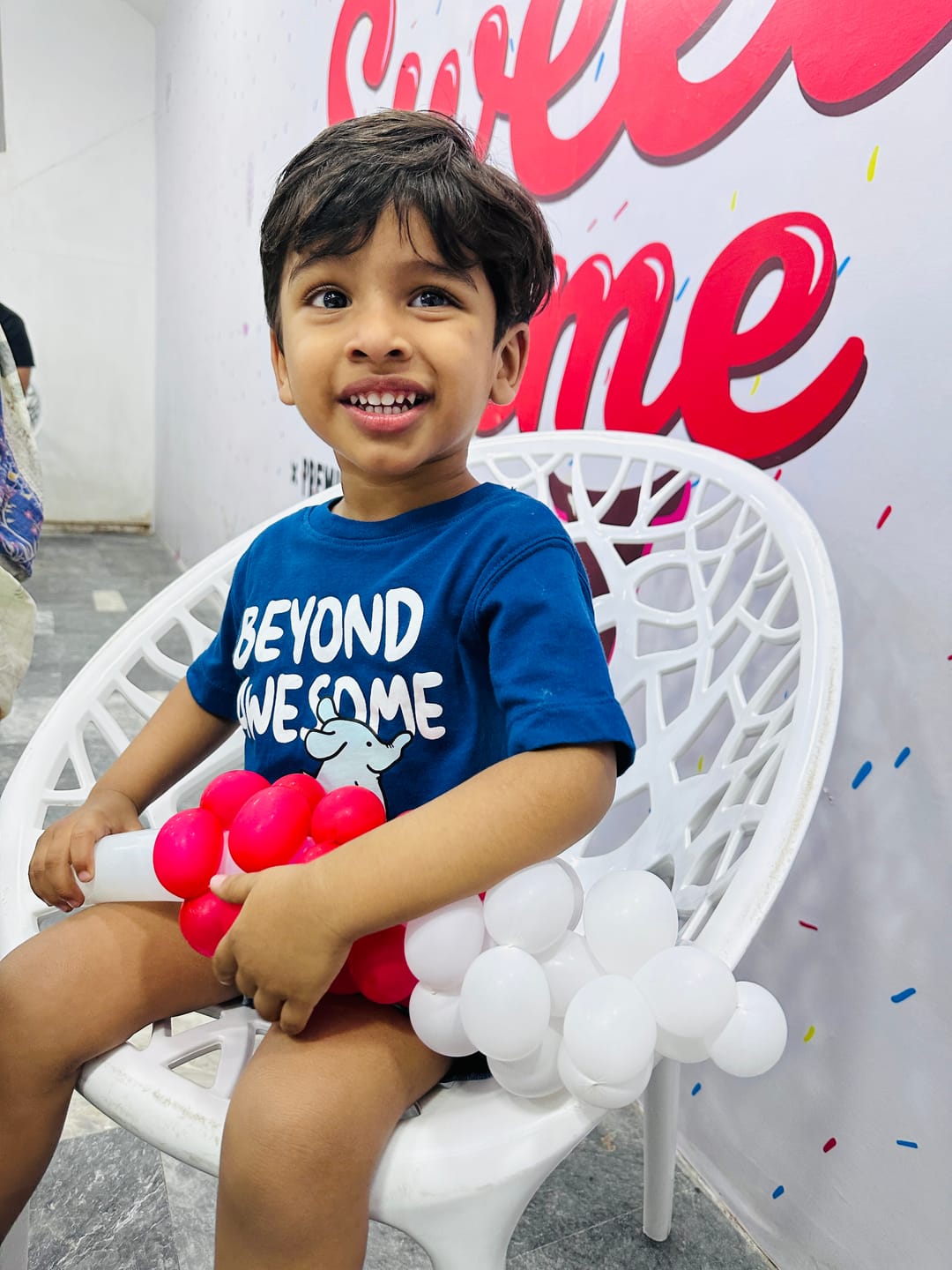 Customer photo review of Kids Soft Cotton Graphic Blue Suit