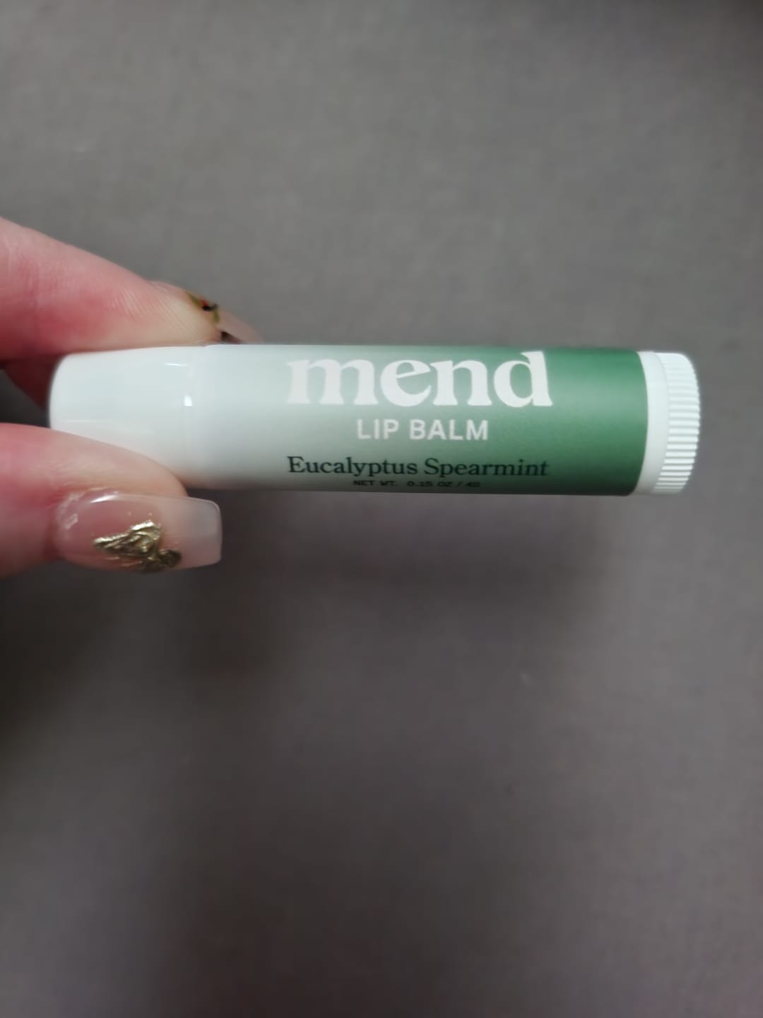 Customer photo review of Eucalyptus Spearmint Lip Balm