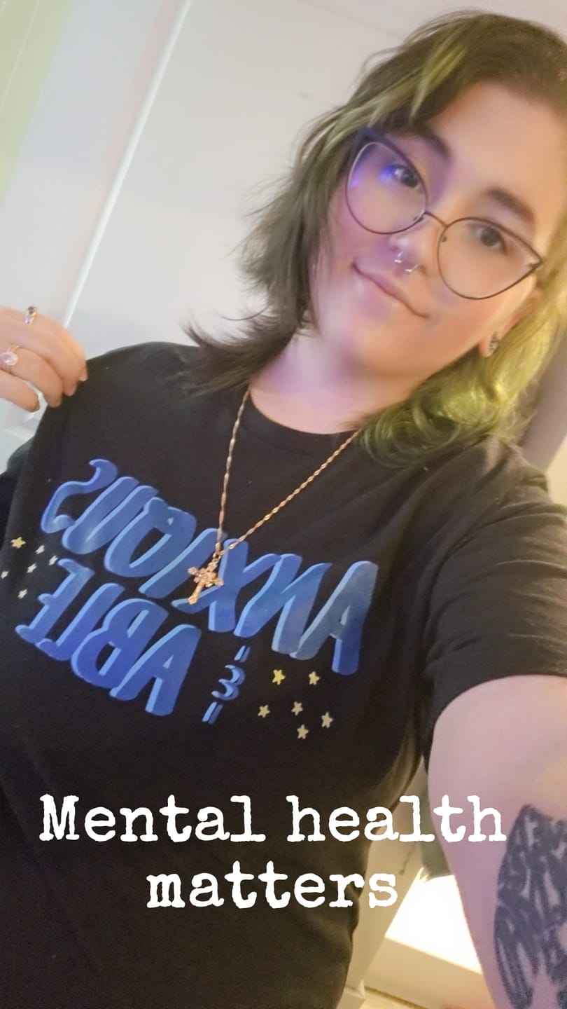 Customer photo review of Anxious & Able T-Shirt