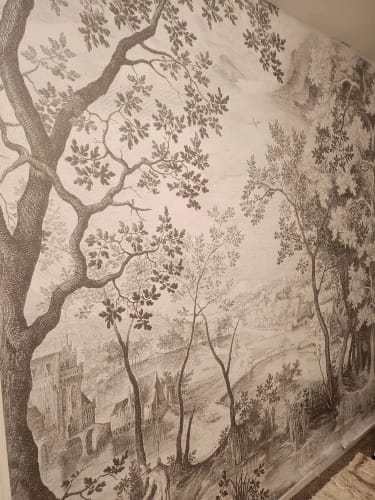 Customer photo review of European French Forest Landscape Wallpaper