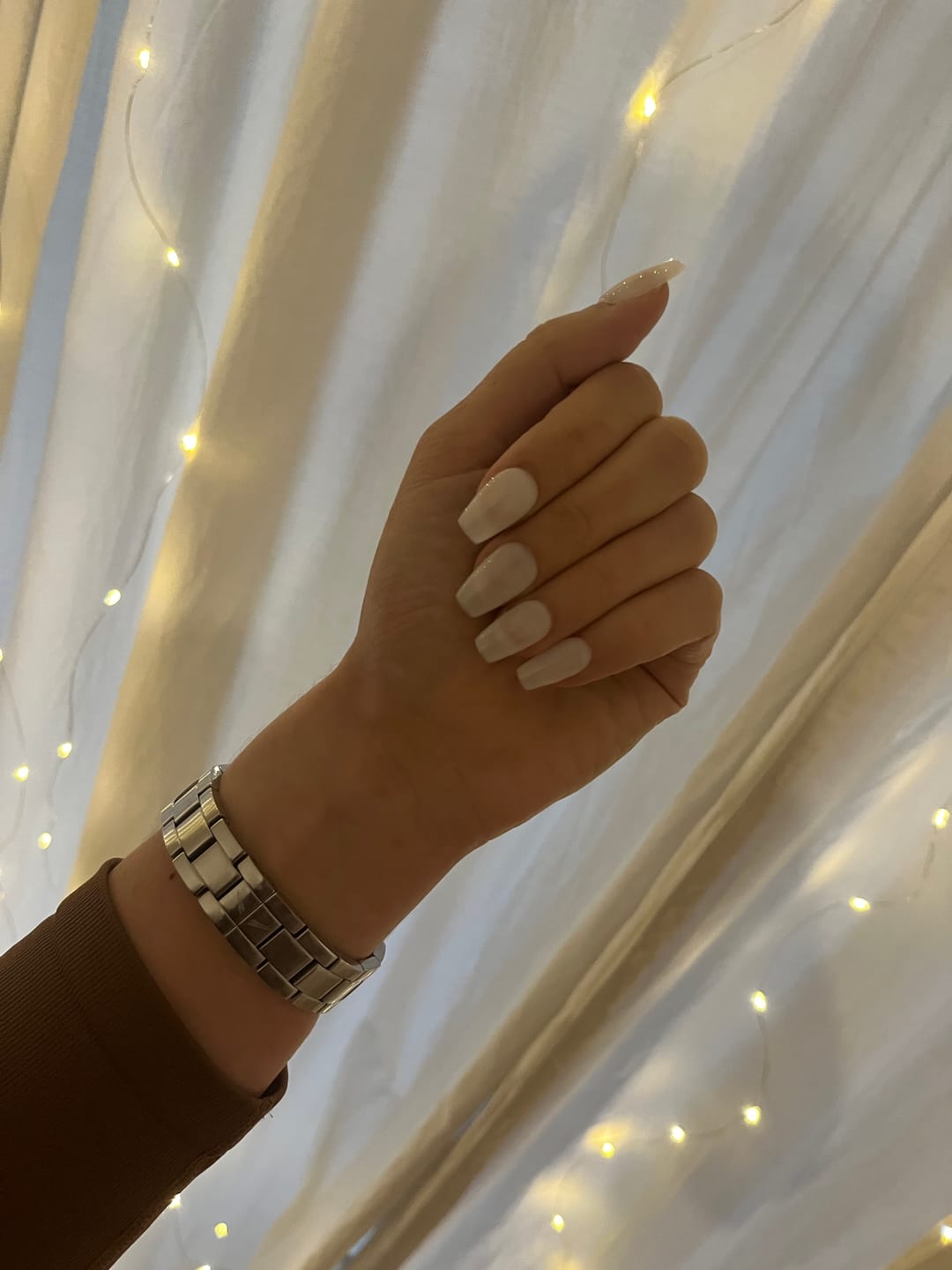 Customer photo review of FAUX ONGLES BLANC MILKY COFFIN MEDIUM