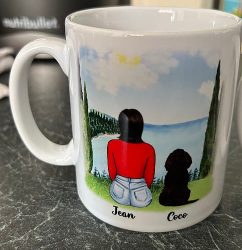Customer photo review of Girl & Dogs - Life is better with a dog Personalised Mug