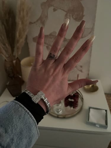 Customer photo review of ICY BANGLE BRACELET. - WHITE GOLD