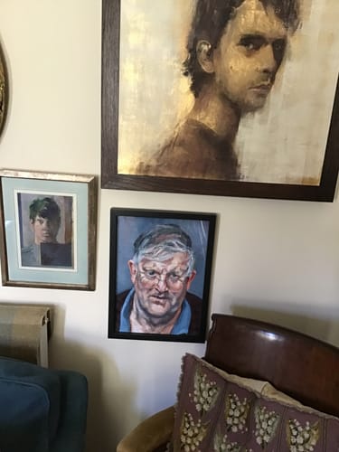 Customer photo review of Portrait of a David Hockney by Lucian Freud, 16x12" (A3) Poster Print