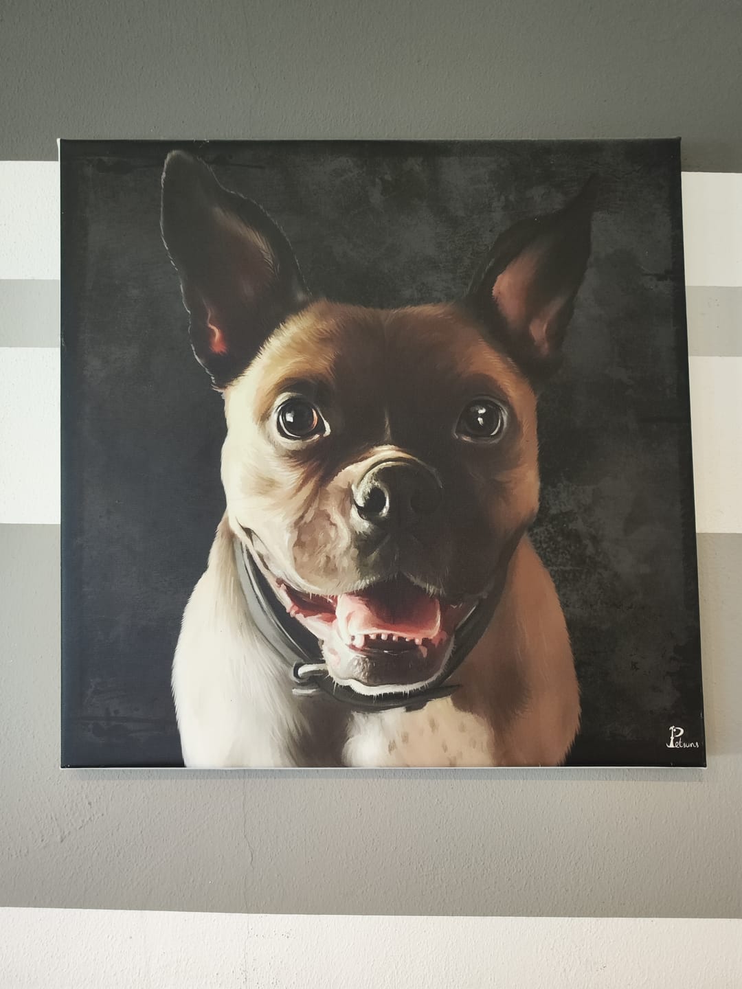 Customer photo review of Handgemaltes Haustierportrait auf Premium Leinwand im Realistischen Stil