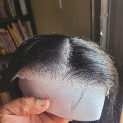 Customer photo review of Parting Max 9×6 Glueless Wear Go Straight Wigs Ready To Wear 180% Density