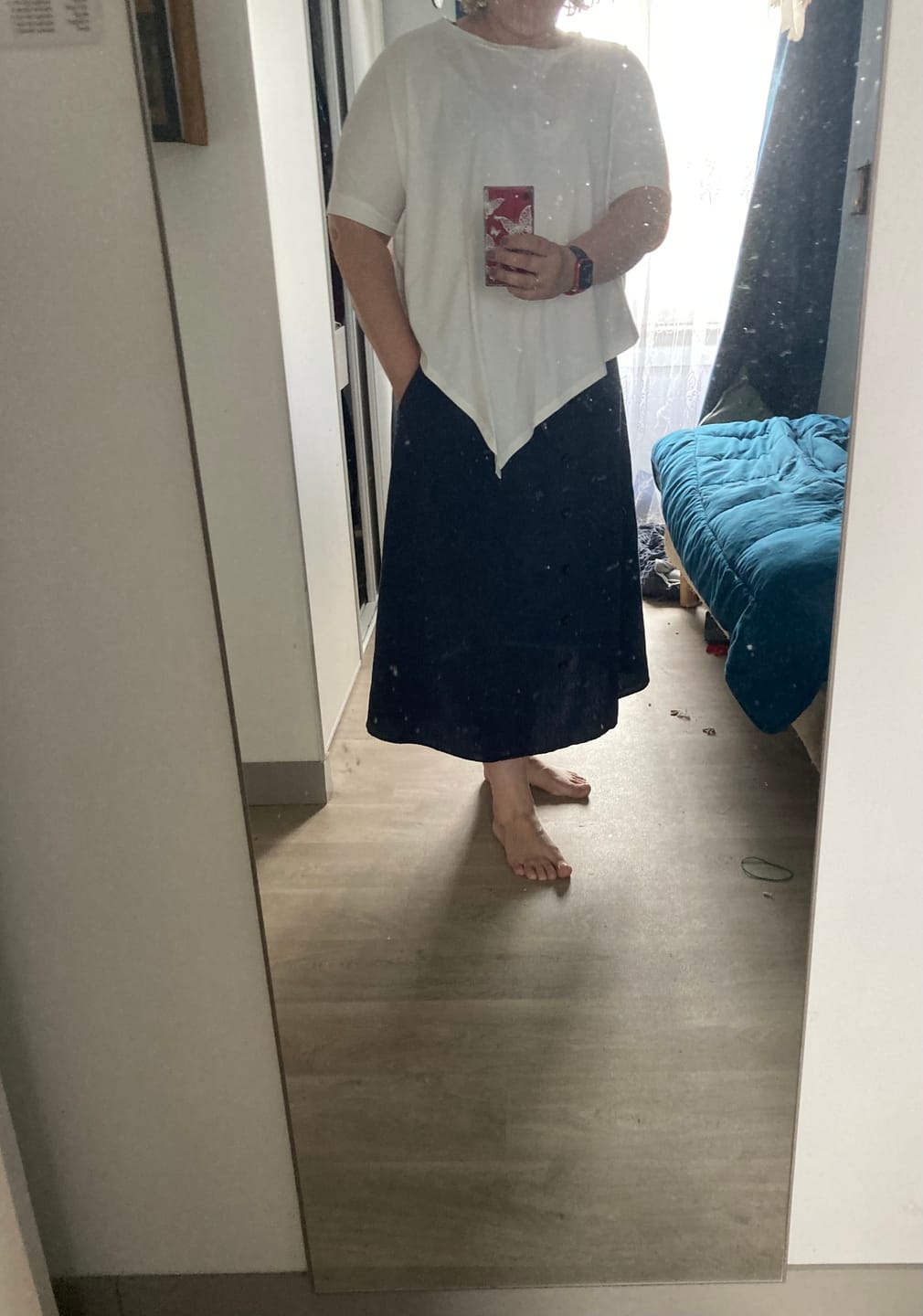 Customer photo review of Plus Size - Women Irregular Loose 100% Cotton T-Shirt