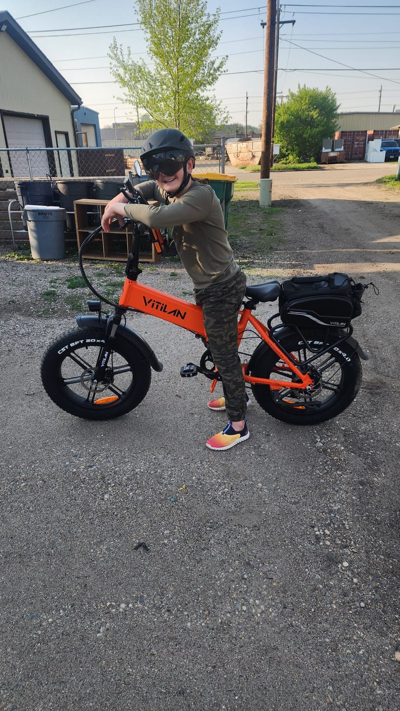 Customer photo review of V3 2.0 Folding Fat Tires Adult All Terrain Electric Bike