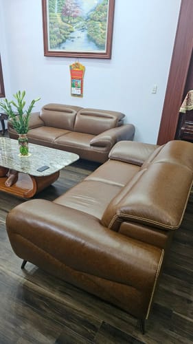Customer photo review of RITA - Sofa văng da 2 chỗ tựa gật gù