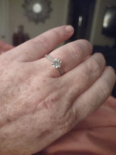 Customer photo review of Stellar 1Ct Moissanite Fine Sterling Silver Ring