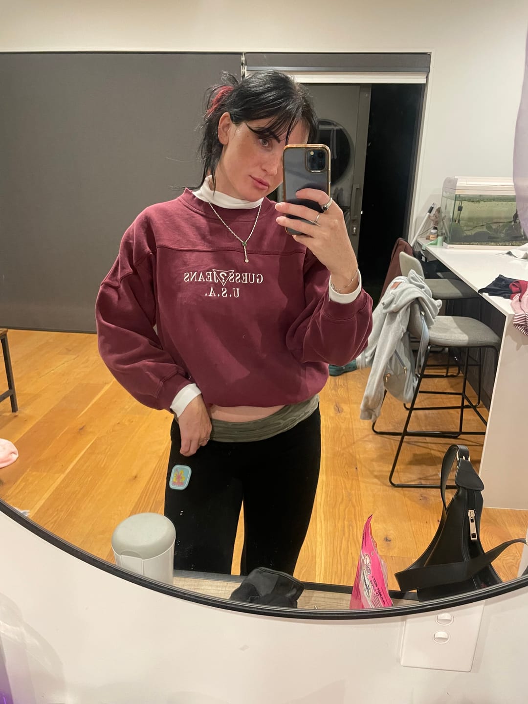 Customer photo review of 90's Guess Jeans Embroidered Vintage Sweatshirt Size 4-6