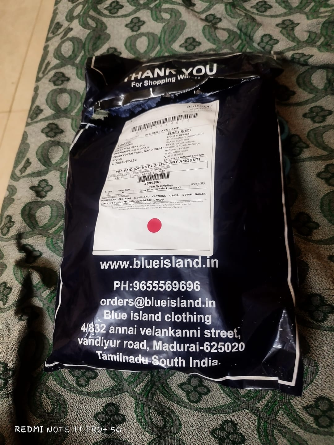 Customer photo review of Navy Blue - Sunblock Jacket