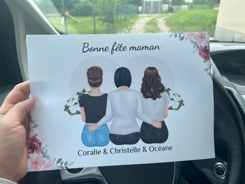 Customer photo review of Affiche Personnalisée - Maman et Enfants - Fête des mères