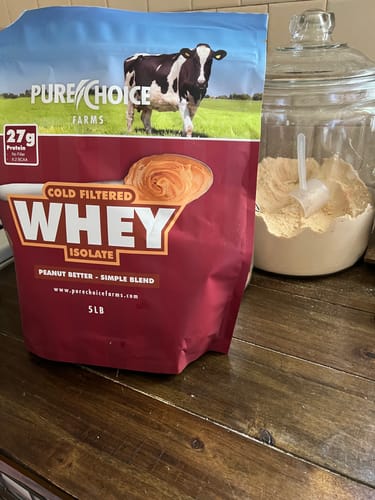 Customer photo review of Whey Protein Isolate Peanut Better