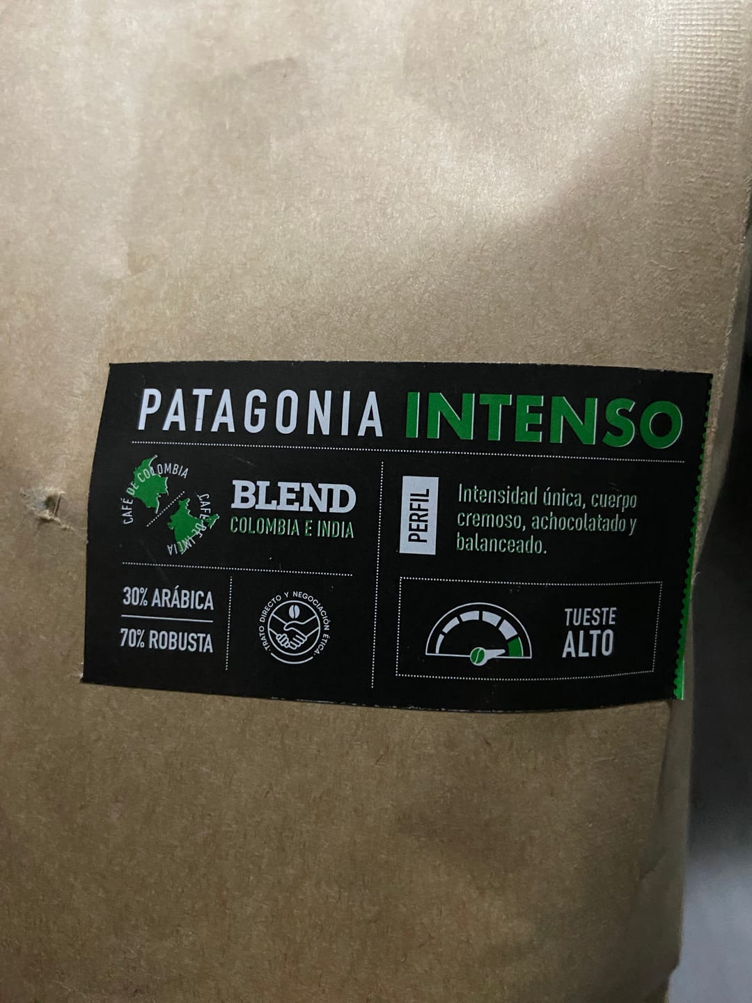 Customer photo review of Café de especialidad | Blend Patagonia Intenso Bolsa 1 KG