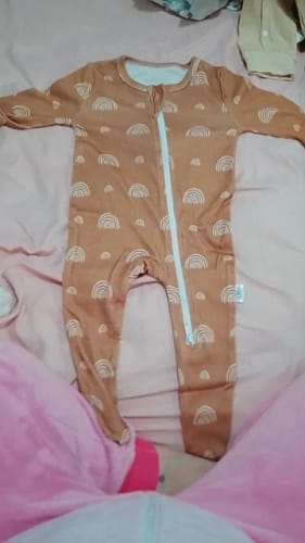 Customer photo review of Long-sleeve Footed Jumpsuit