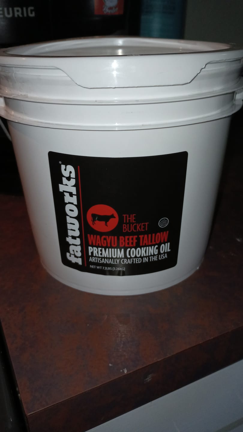 Customer photo review of 1 Gallon Wagyu Tallow