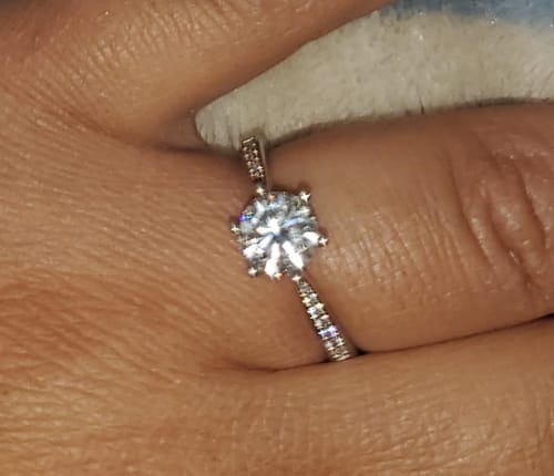 Customer photo review of Stellar 1Ct Moissanite Fine Sterling Silver Ring
