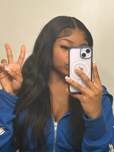 Customer photo review of Parting Max 9×6 Glueless Wear Go Straight Wigs Ready To Wear 180% Density