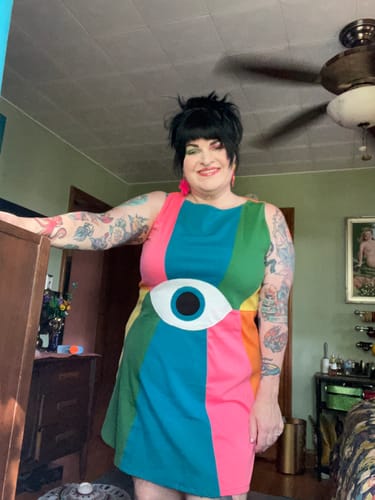 Customer photo review of Miracle Eye Rainbow Mini-Dress