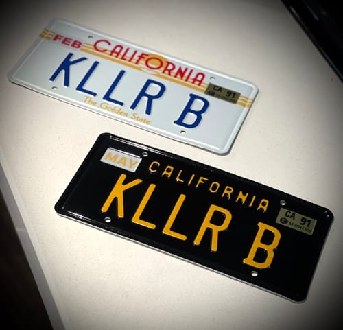 Customer photo review of 1984 CALIFORNIA THE GOLDEN STATE LICENSE PLATE 6"x12" (156.5mm x 305mm)