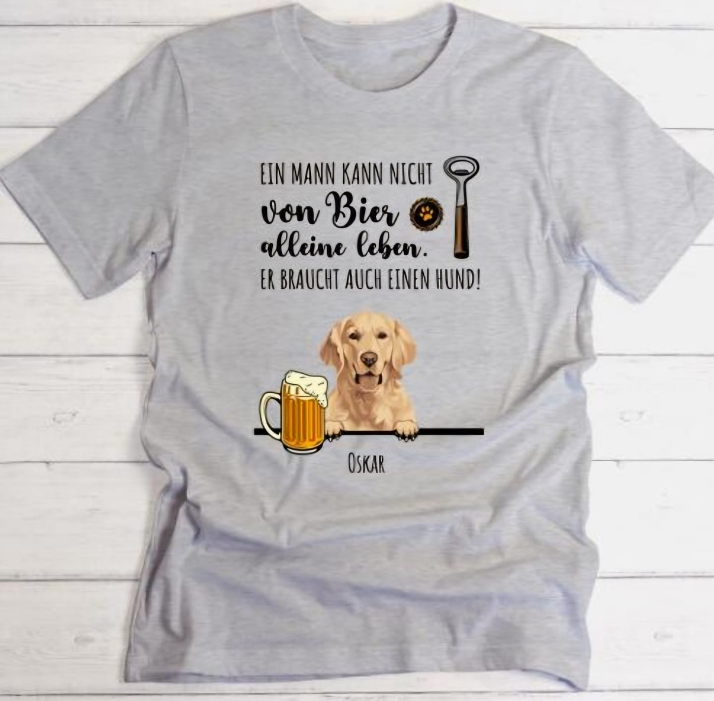 Customer photo review of Bier & Wuff - Individuelles T-Shirt