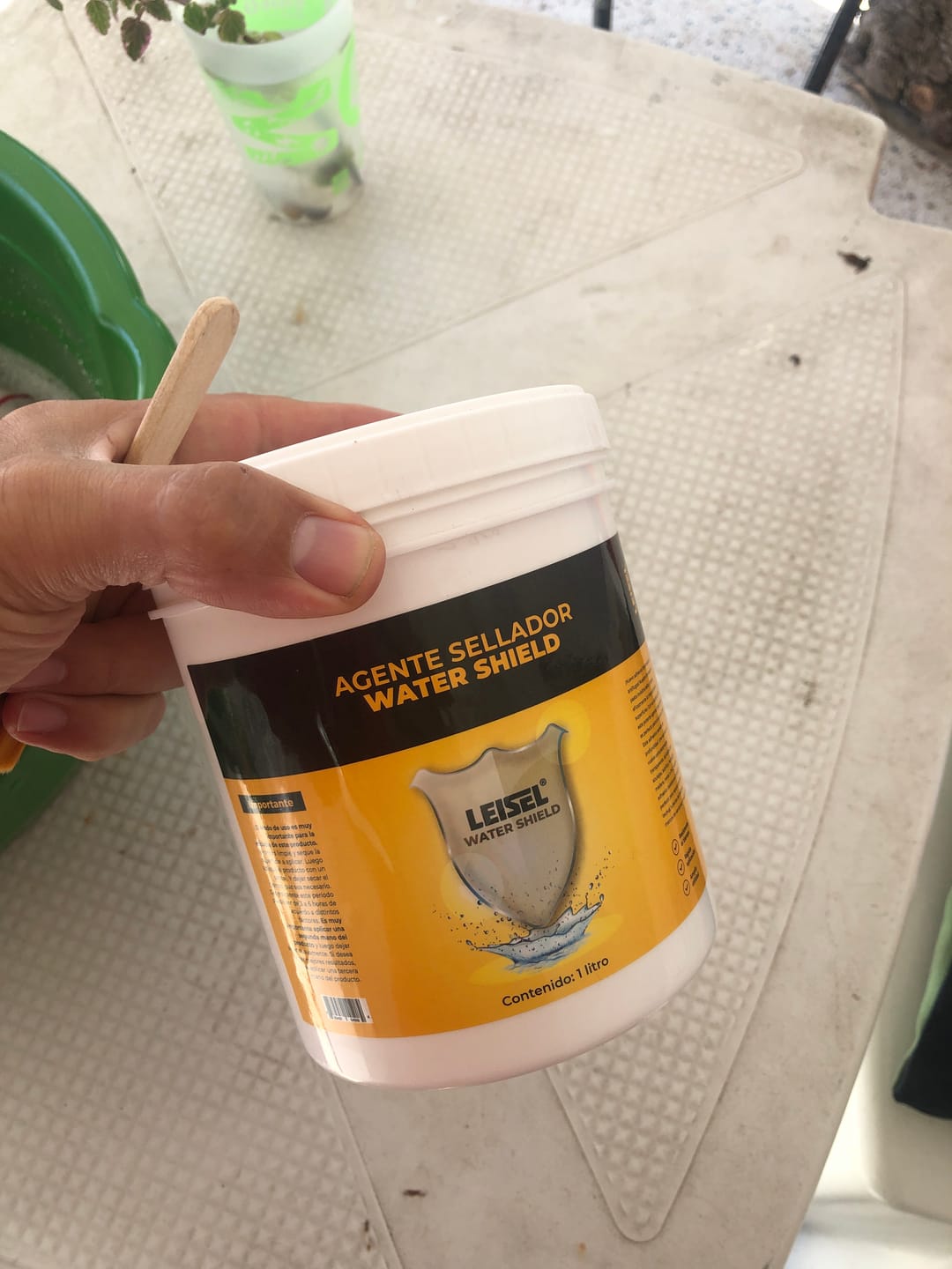 Customer photo review of Agente Sellador Water Shield Marca Leisel 1 Litro