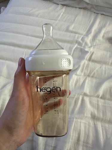 Customer photo review of Hegen Nipple Thick Feed, 2-Pack (for thickened liquids)