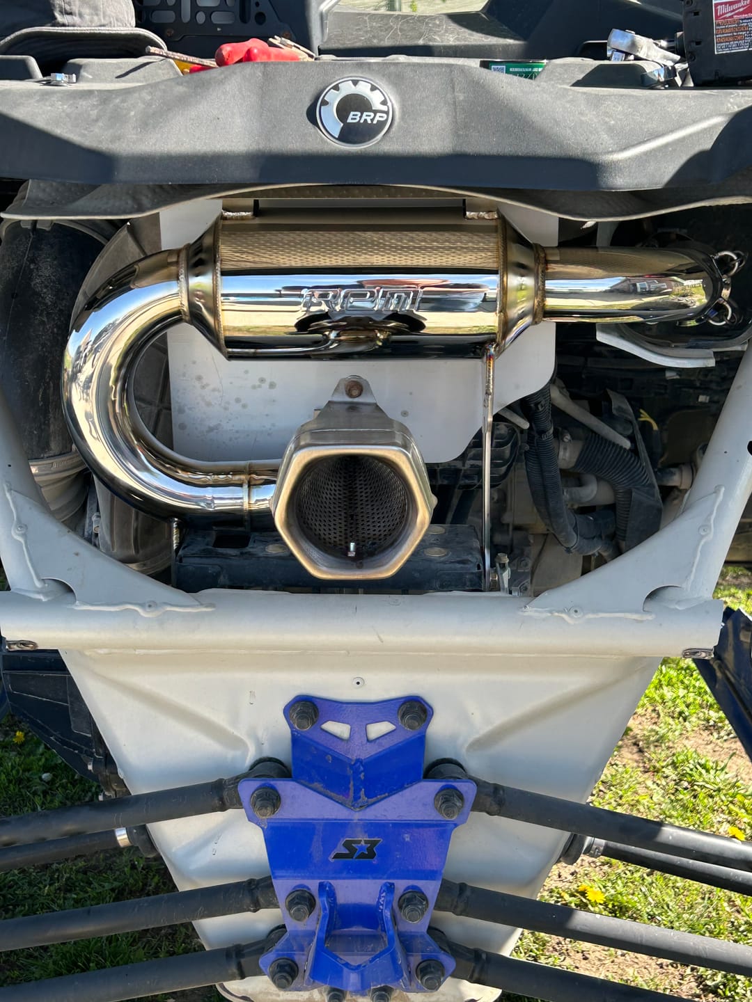 Customer photo review of RPM SxS X3 Slip On Exhaust Sport Muffler Can Am Maverick X3 Turbo R & RR 2017-2024